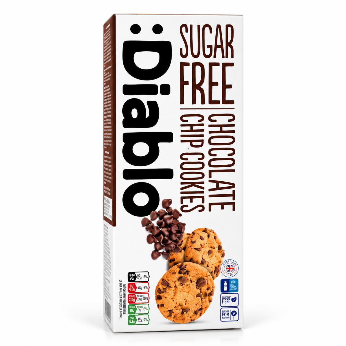 Diablo Sugar Free Chocolate Chip Cookies 130Gm · Default Title