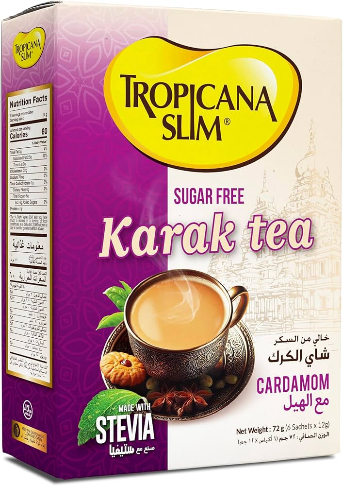 Tropicana Slim Karak Tea Cardamom 72Gm