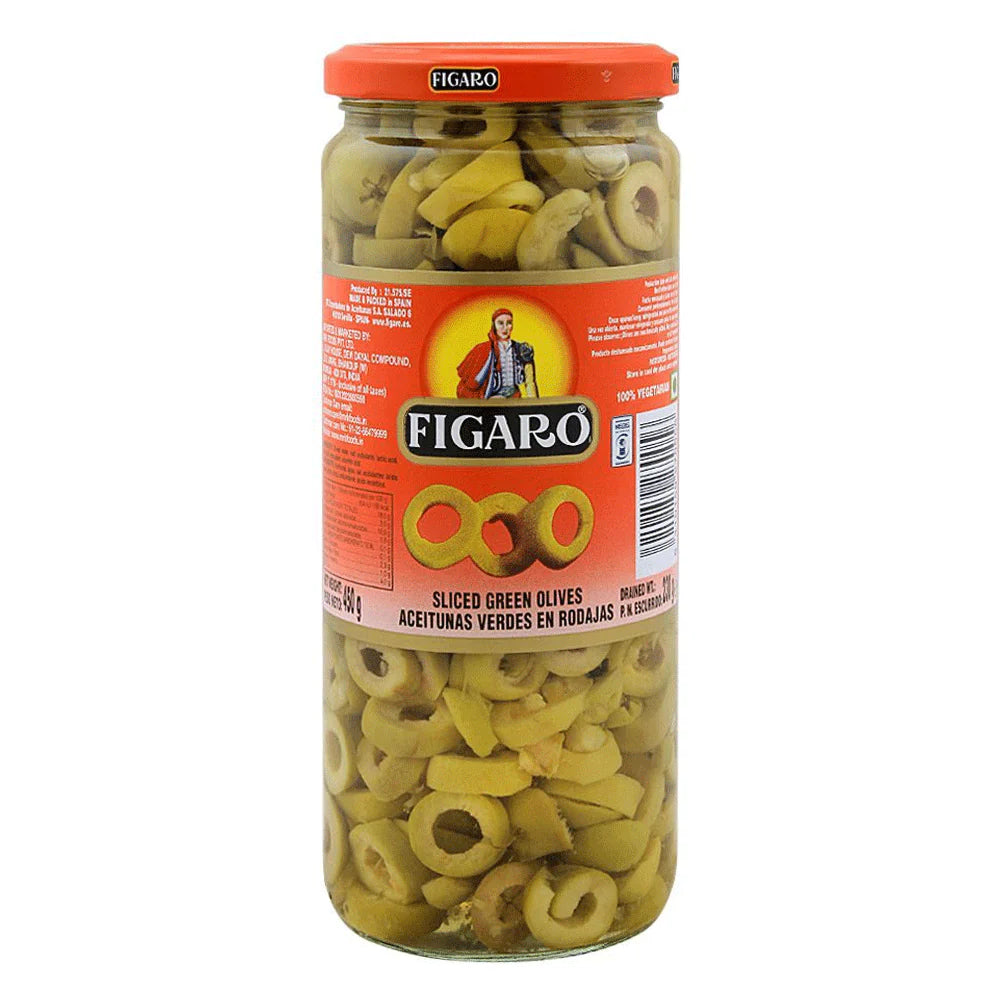 Figaro Green Olives Sliced - 450g