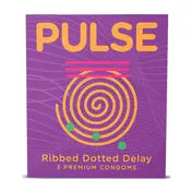 Pulse Premium Condoms Ribbed Dotted Delay -3pcs-