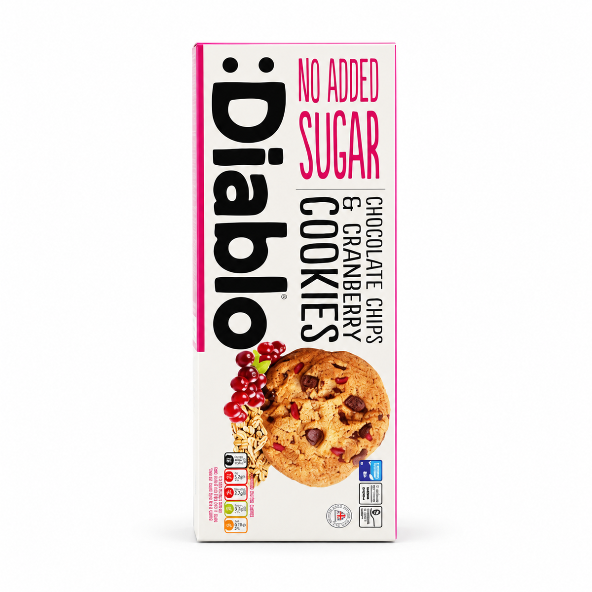 Diablo Sugar free Chocolate Chips & Cranberry Cookies 135Gm