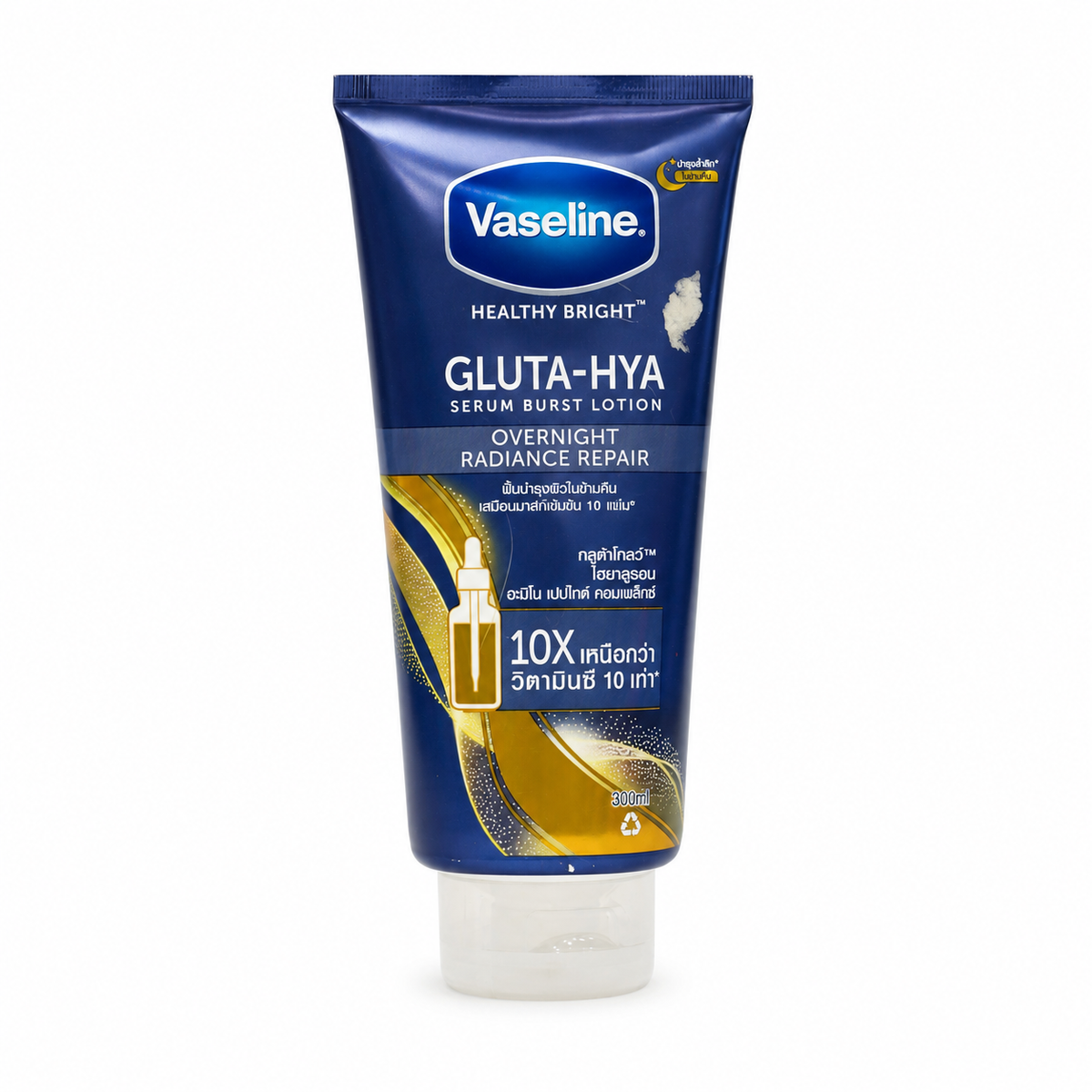 Vaseline Gluta Hya Serum Brust Lotion OverNight Radiance Repair 300ml