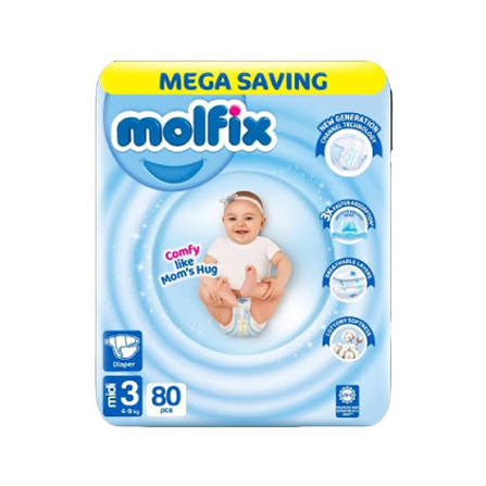 Molfix Mega 3 Pampers 80pc-