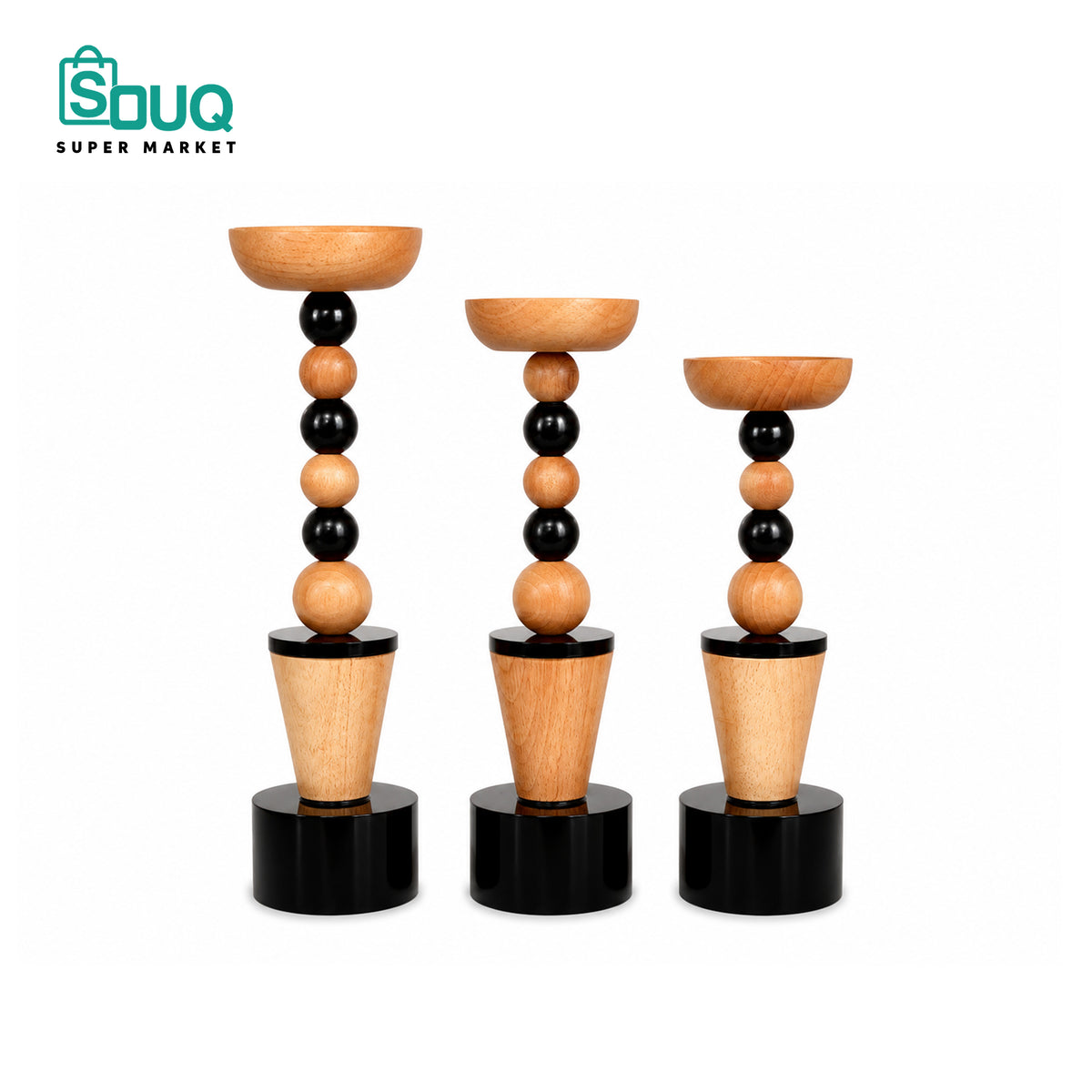 Wooden Candle Set