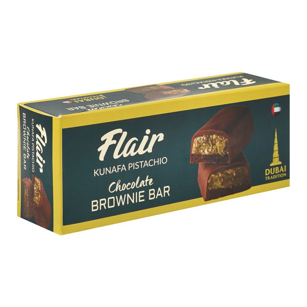 Flair Kunafa Pistachio Brownie Bar 50gm