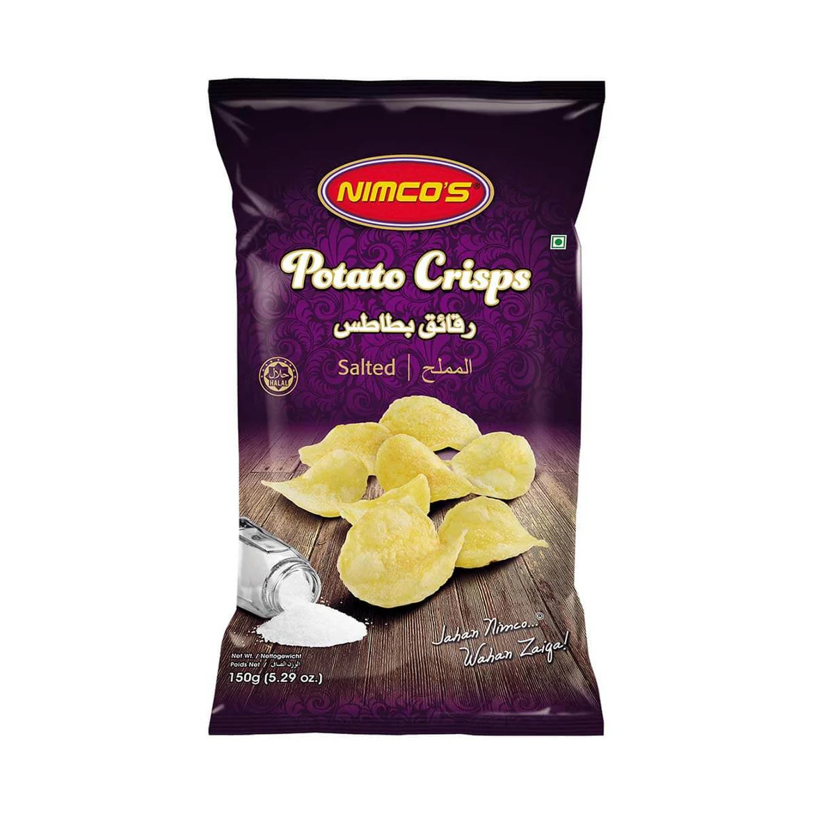 Nimcos Potato Crisps Salted 150gm