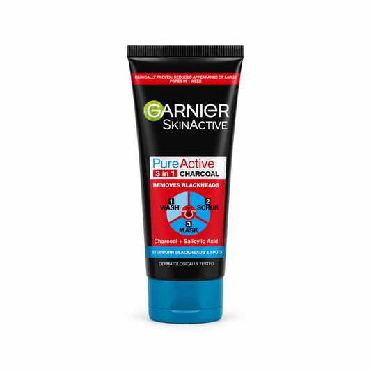 Garnier Pure Active 3 In 1 Charcoal F/W -100ml · Default Title