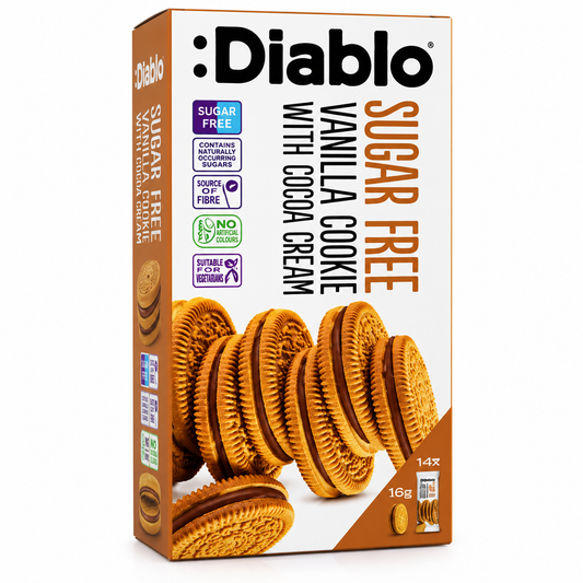 Diablo Sugar Free Vanilla Cookie With Cocoa Cream 176Gm · Default Title