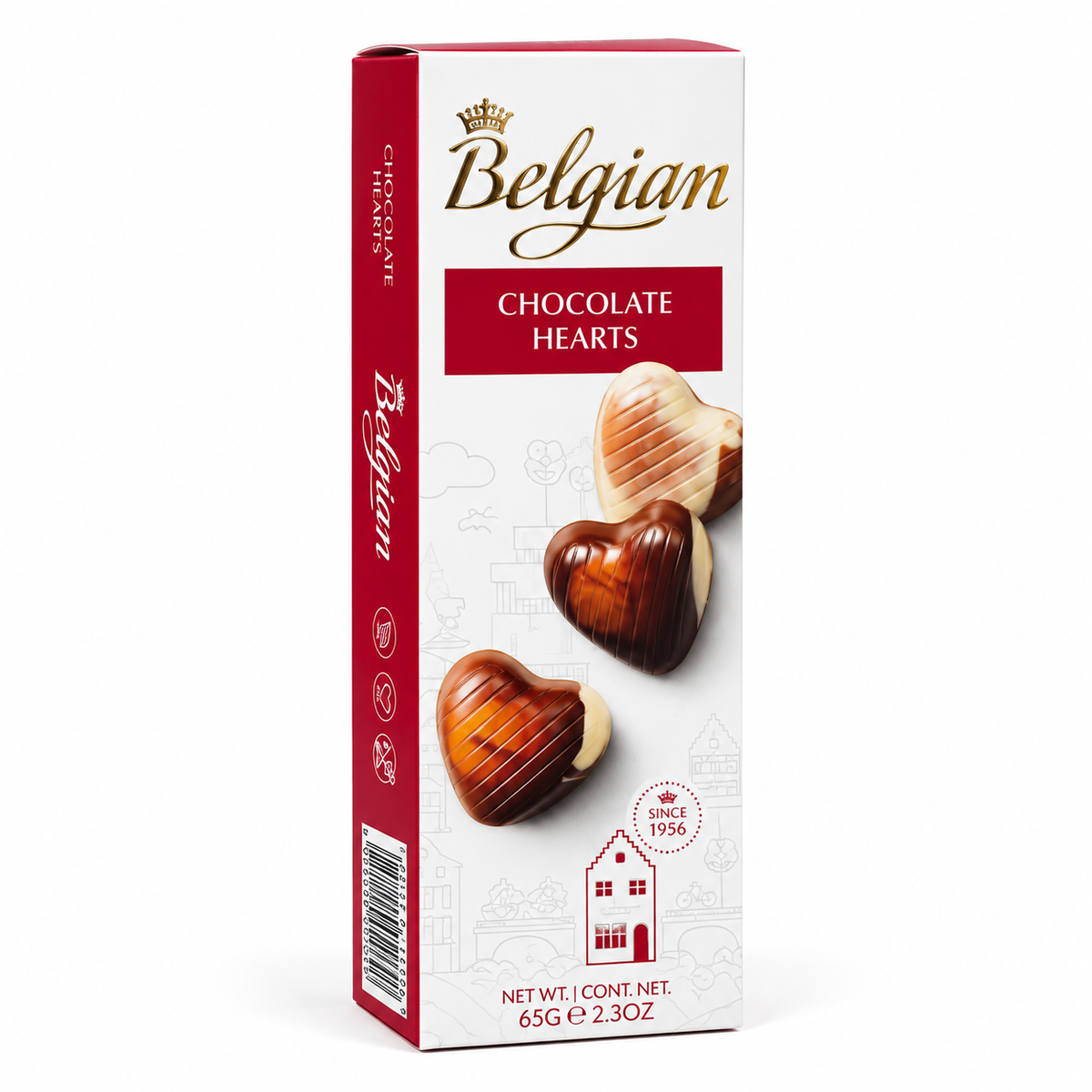 The Belgian Chocolate Hearts 65gm · Default Title