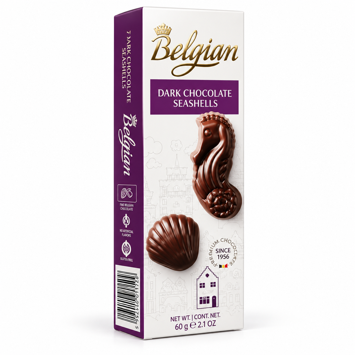 The Belgian Dark Chocolate Seashells 65gm · Default Title