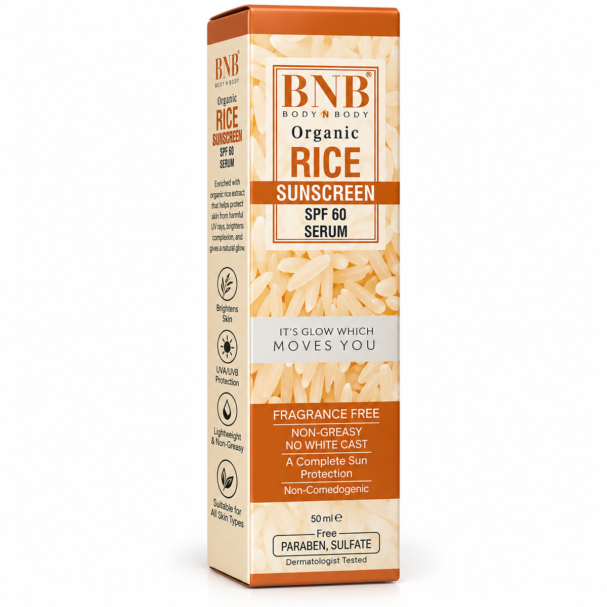 BNB Rice Sunscreen Serum Spf 60 -50ml · Default Title
