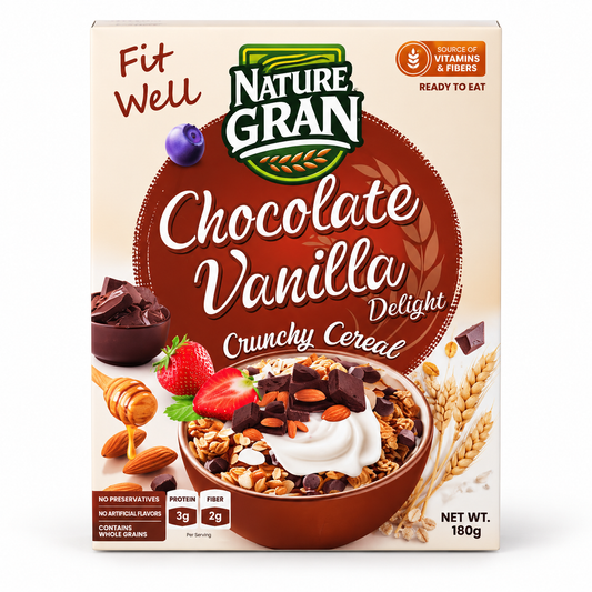 Nature Gran hocolate Vanilla Delight Cereal 180gm · Default Title