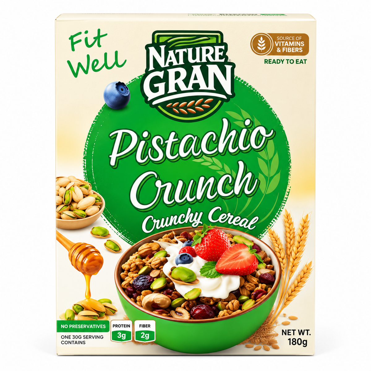 Nature Gran Pistachio Crunch Cereal 180gm · Default Title
