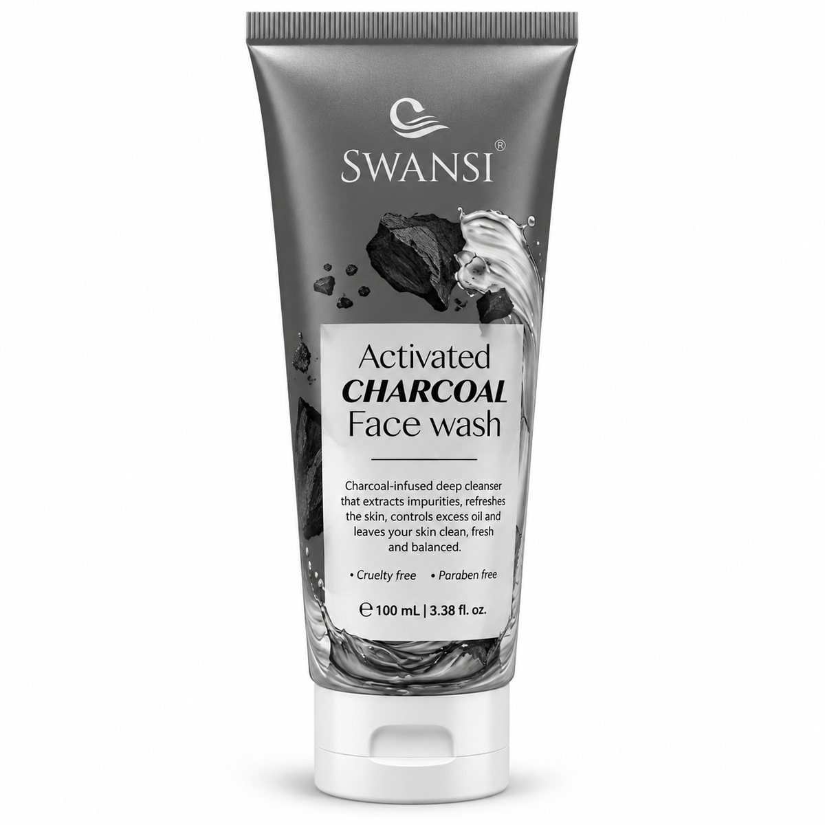 Swansi Face Wash Activated Charcoal 100ml · Default Title