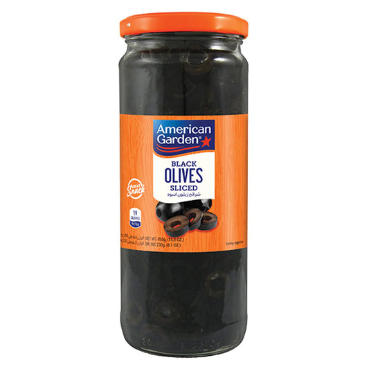 American Garden Black Olives Sliced -450g
