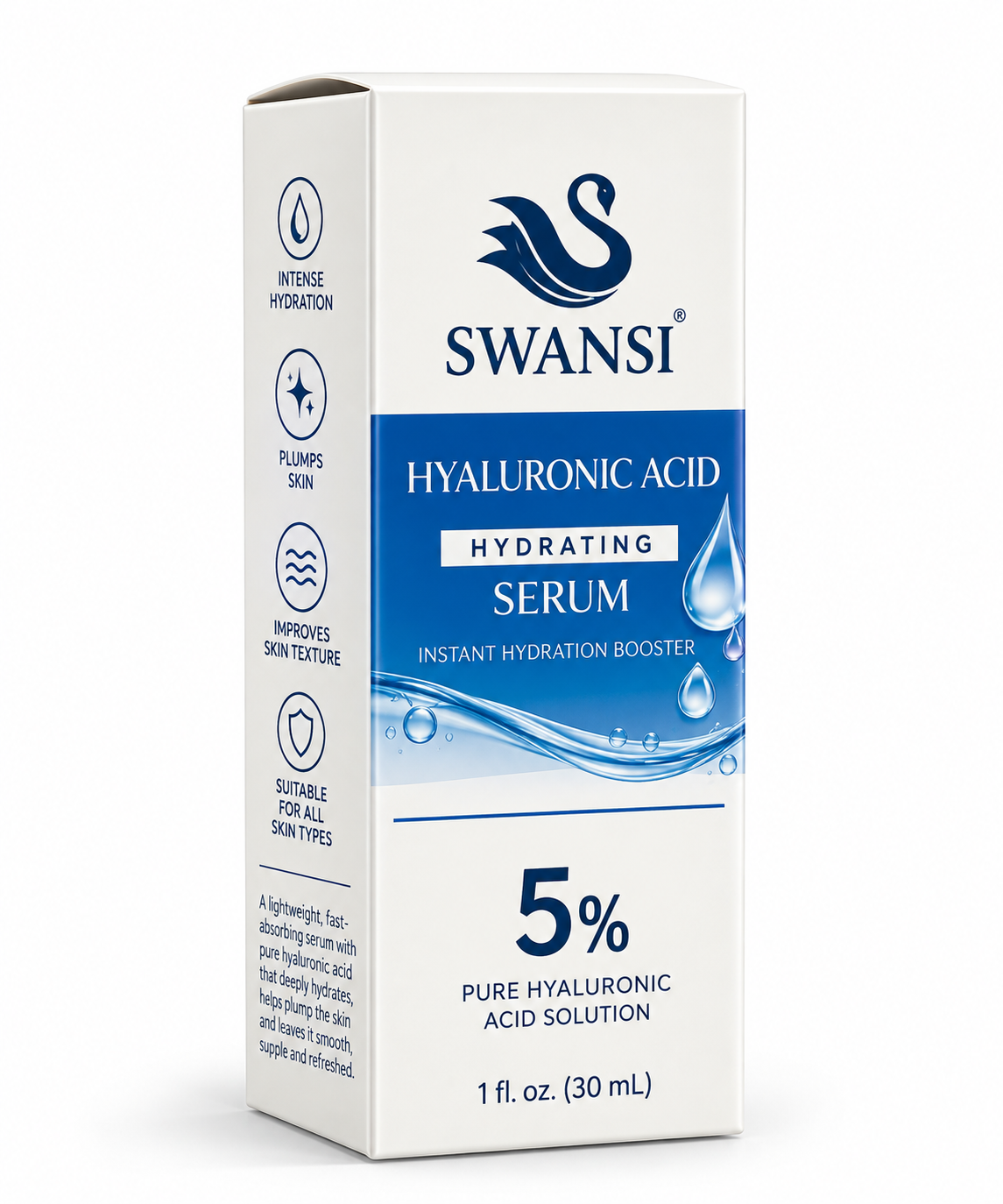 Swansi Hyaluronic Acid Hydrating Serum 5 % 30ml · Default Title