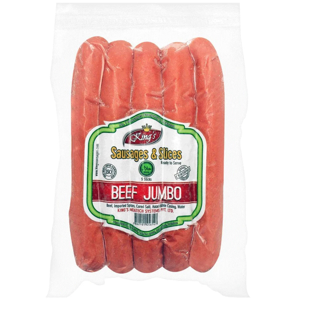 Kings Beef Jumbo Sausages & Slices 5pc