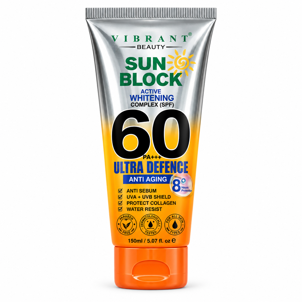 Vibrant Sun Block Ultra Defence Anti Aging Spf 60 -150ml- · Default Title