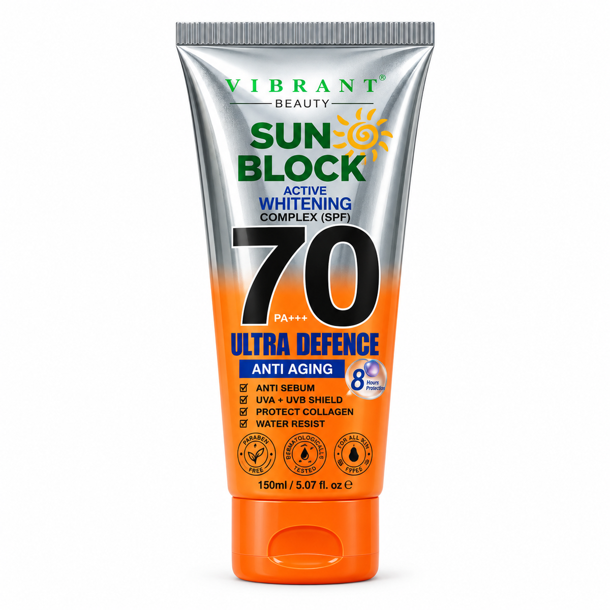 Vibrant Sun Block Ultra Defence Anti Aging Spf 70 -150ml- · Default Title