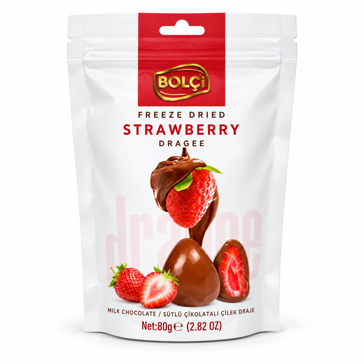 Bolci Strawberry Dragee Milk Chocolate - 80g · Default Title