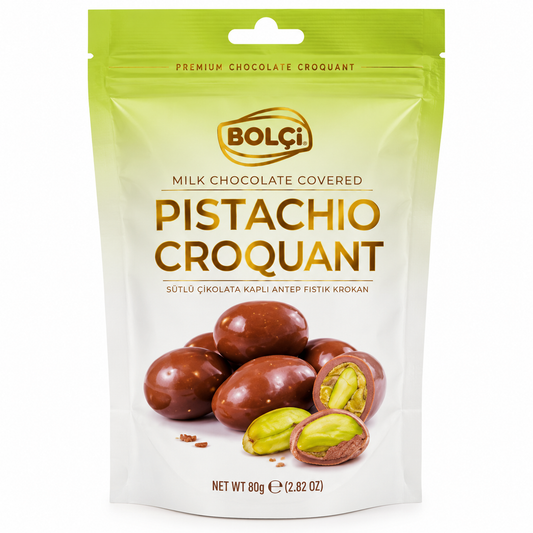 Bolci Pistachio Croquant Milk Chocolate -  80g · Default Title