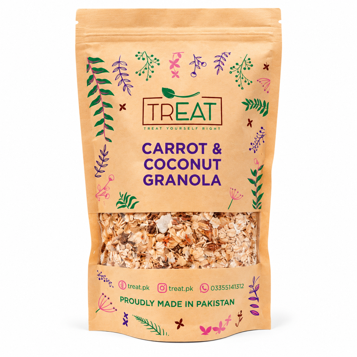 Treat Carrot & Coconut Granola 360gm · Default Title