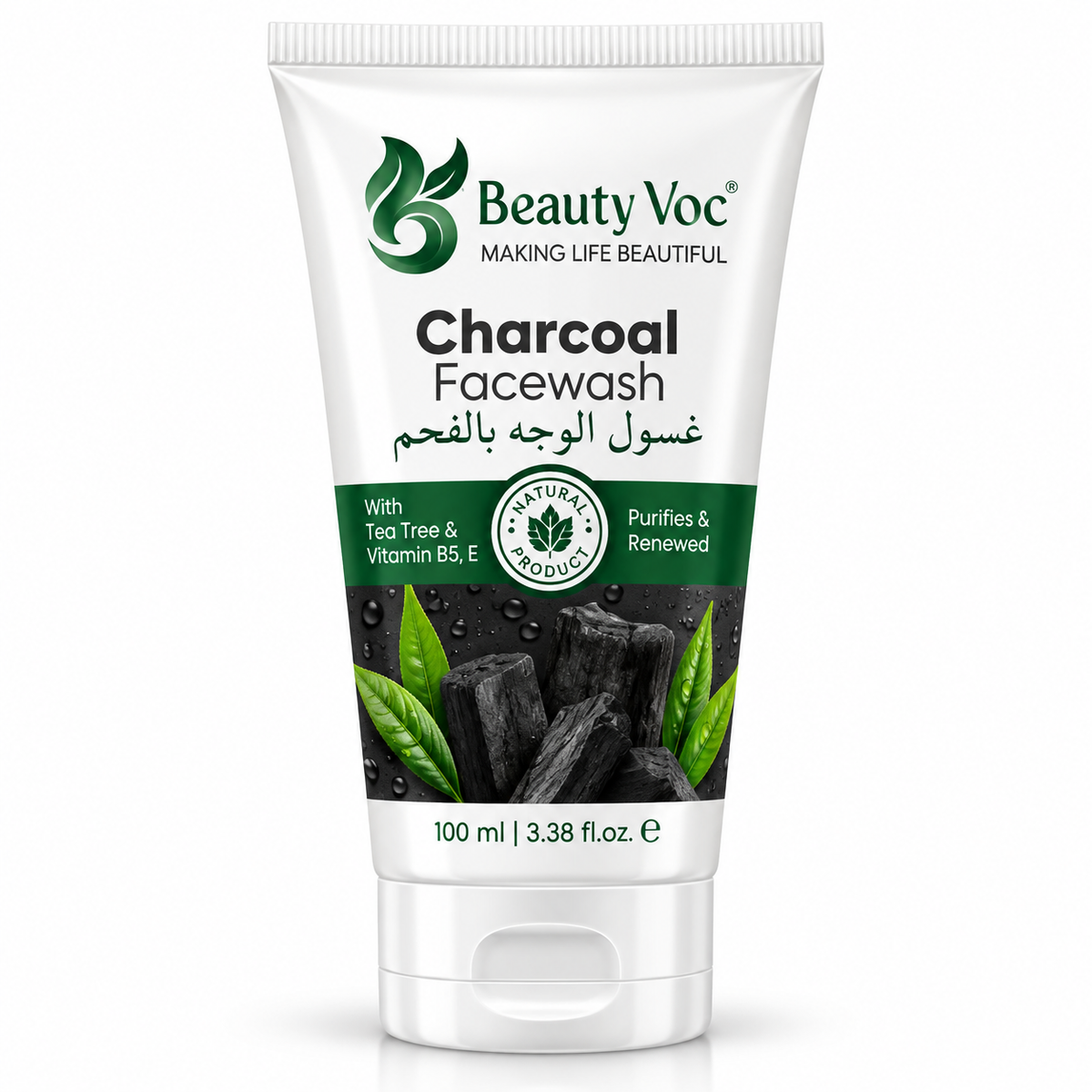 Beauty Voc Charcoal Face Wash 100ml · Default Title