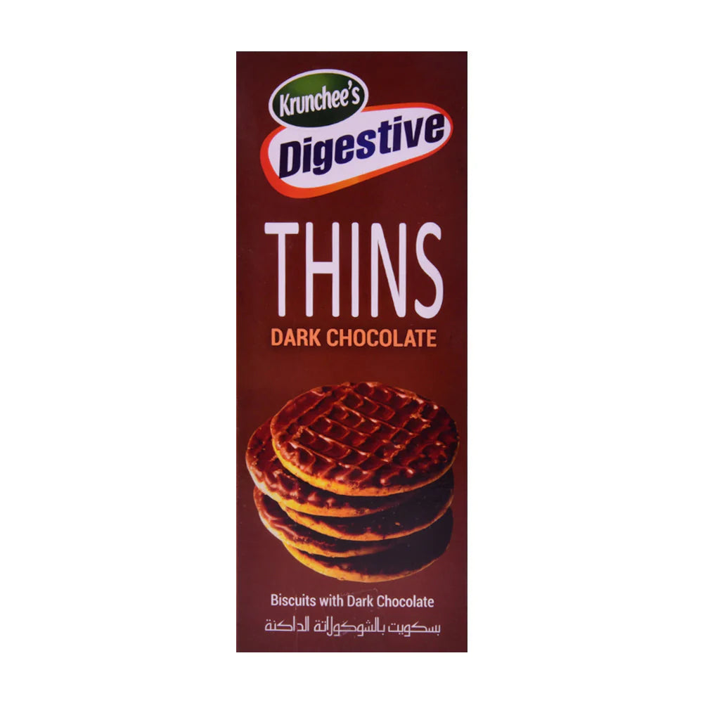 Krunchees Digestive Thins Dark Chocolate Biscuits 180gm