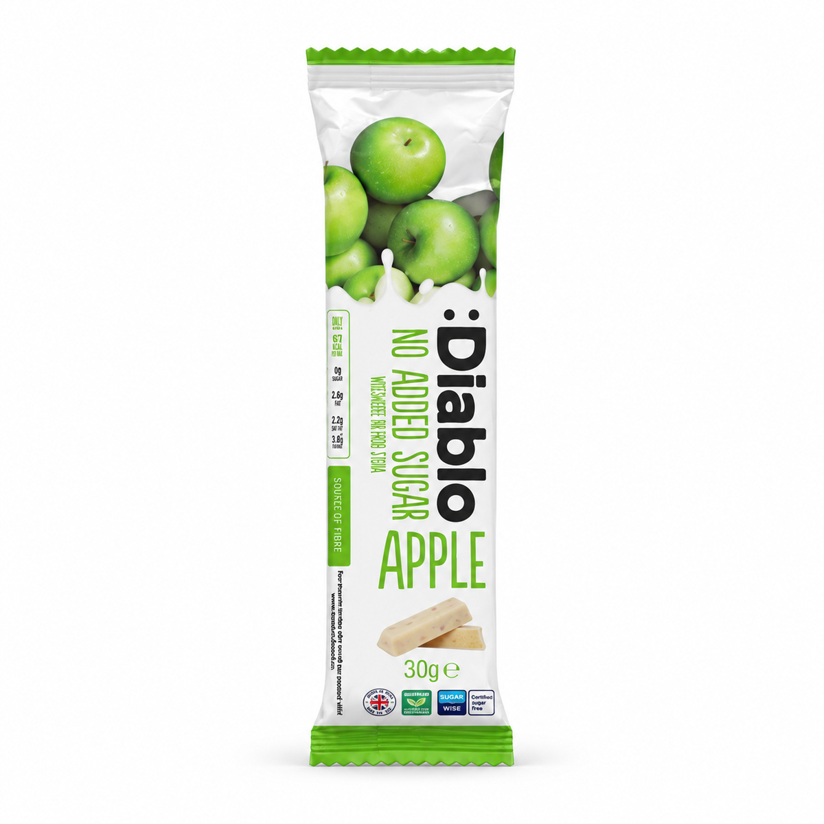 Diablo Sugar Free Apple Muesli Bar 30Gm