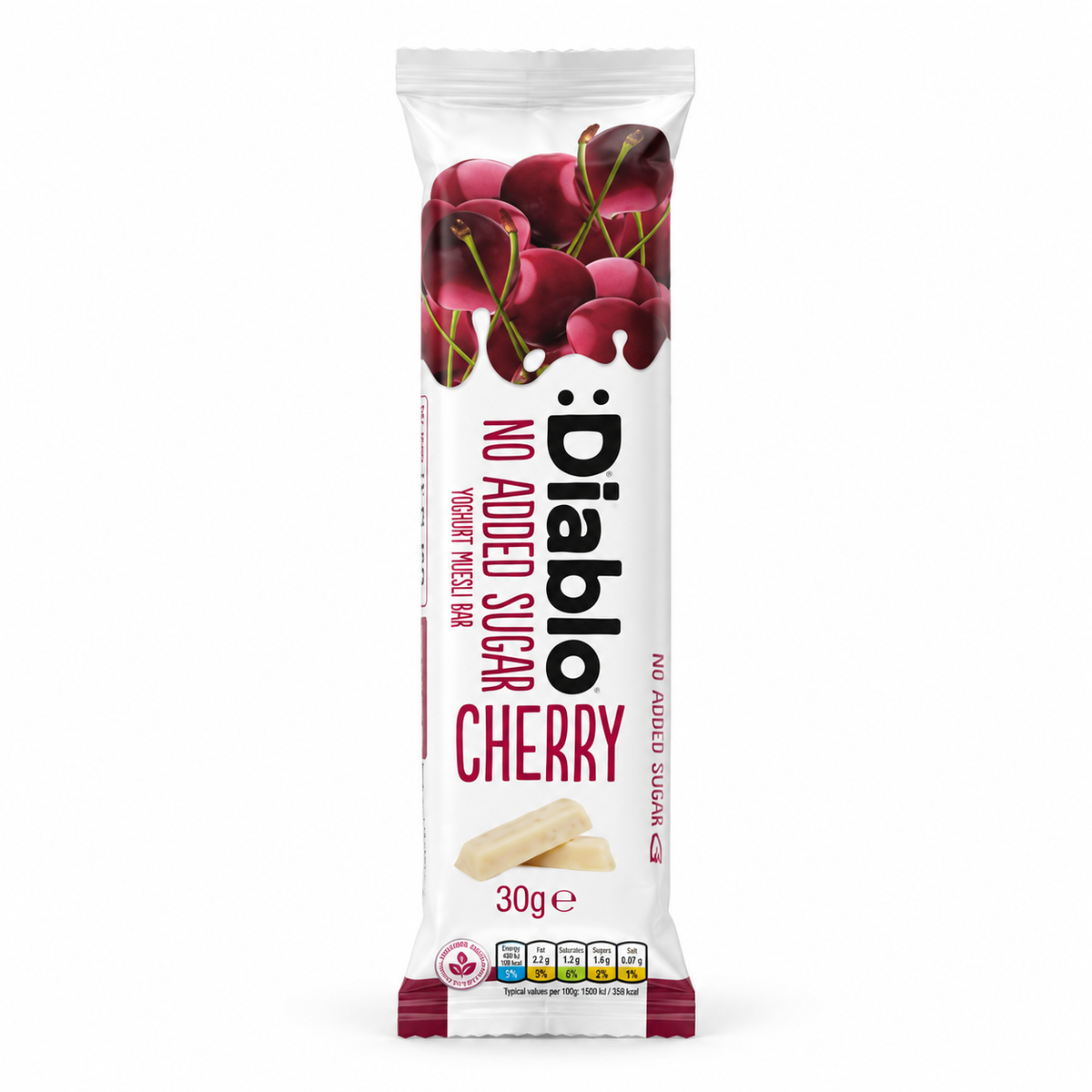 Diablo Sugar Free Cherry Muesli Bar 30Gm