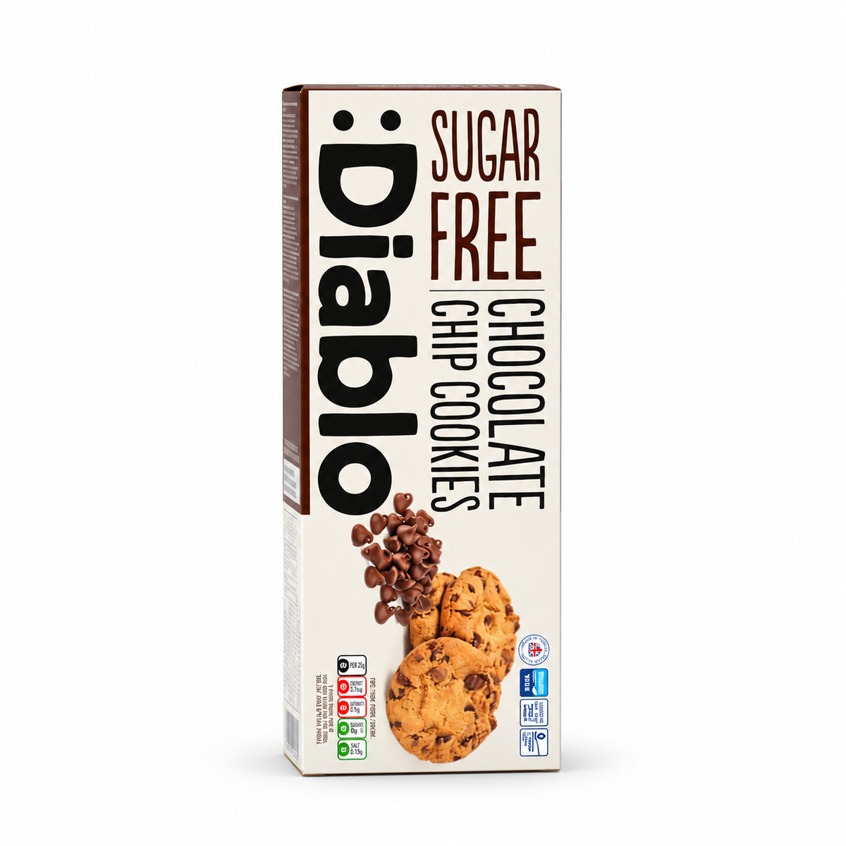 Diablo Sugar Free Chocolate Chip Cookies 130Gm