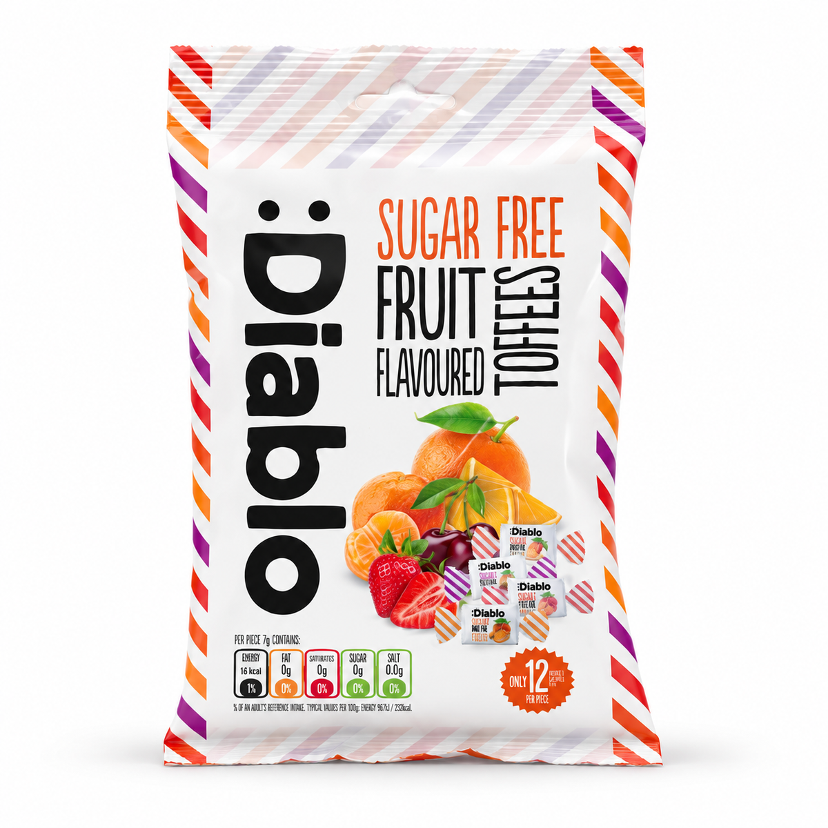 Diablo Sugar Free Fruit Toffee Sweet 75Gm