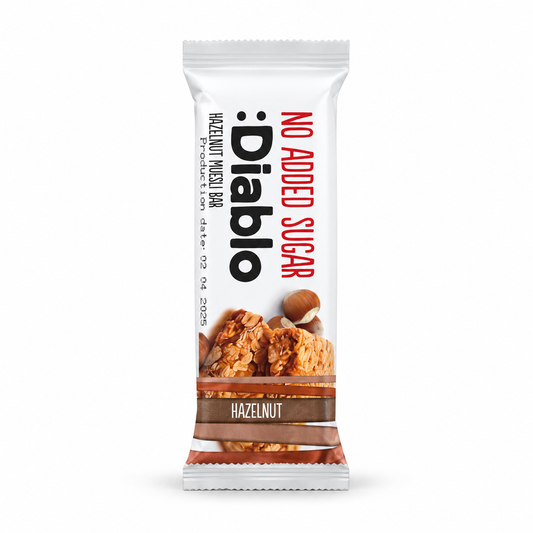 Diablo Sugar Free Hazelnut Muesli Bar 30Gm