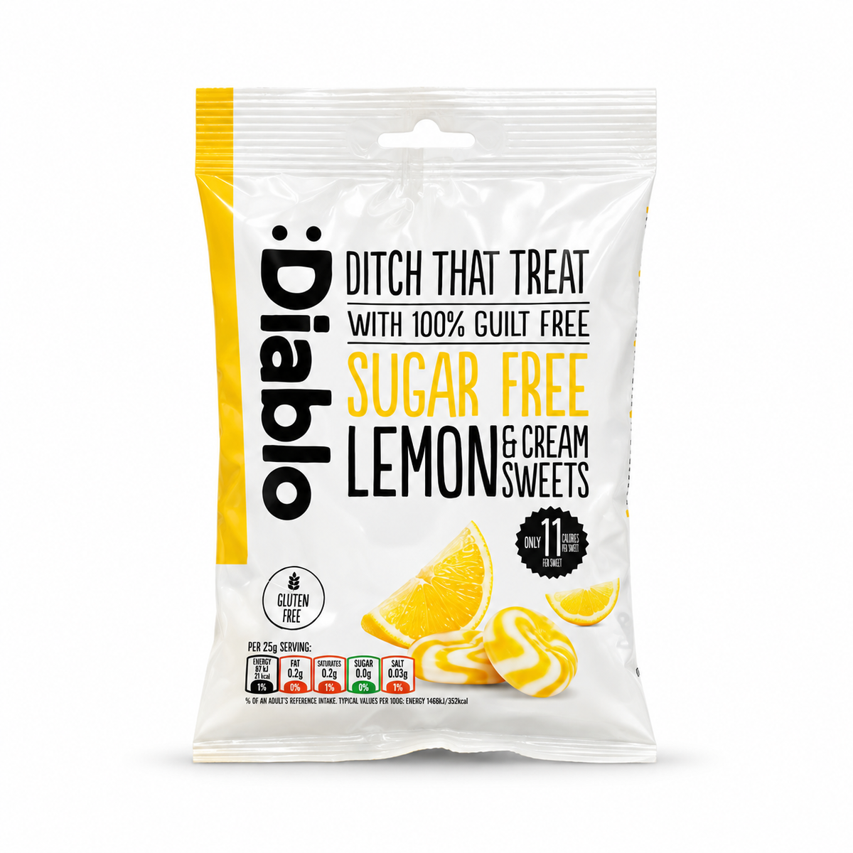 Diablo Sugar Free Lemon & Cream Sweet 75Gm