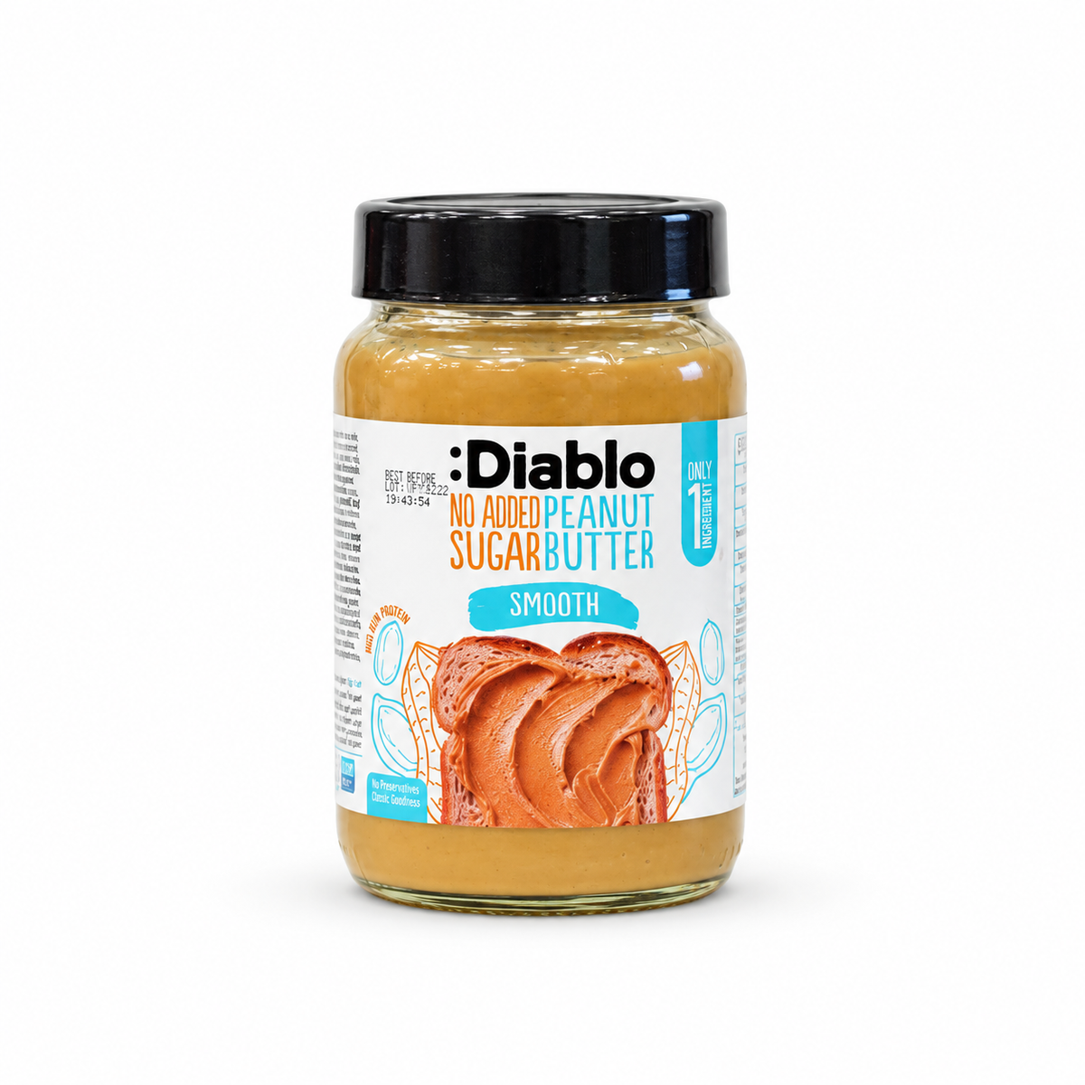 Diablo Sugar Free Smooth Peanut Butter 350gm