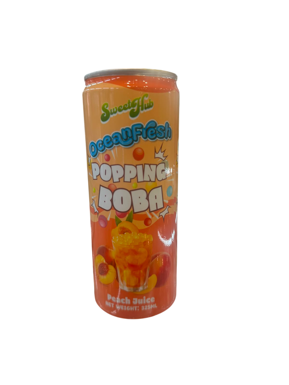 Sweet Hub Popping Boba Drink Peach 325Ml