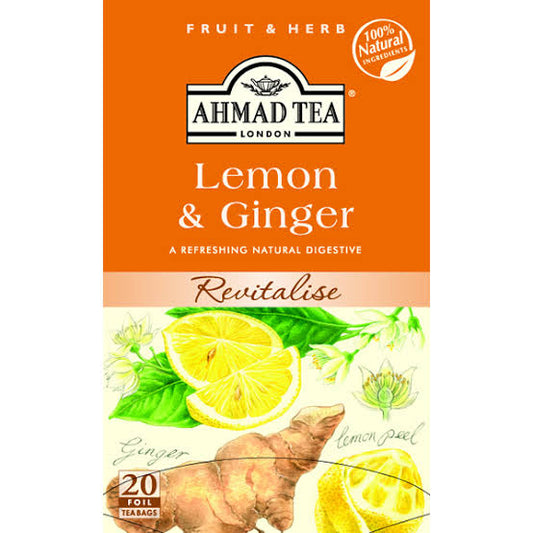 Ahmed Tea Lemon & Ginger 20s
