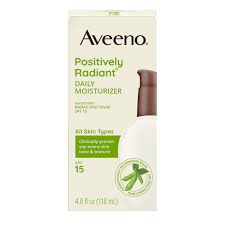 Aveeno Positively Radiant Daily Moisturizer Sunscreen Spf15 118ml