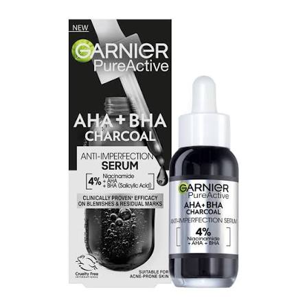Garnier Anti Imperfection Serum AHA+BHA Charcol -30ml-