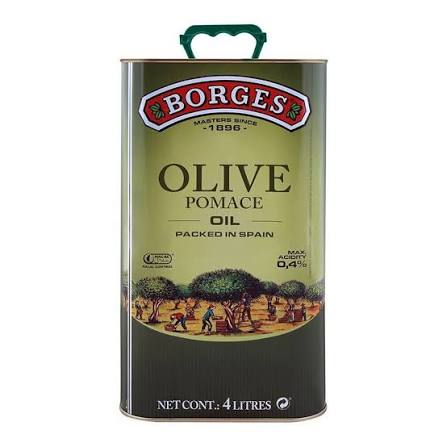 BORGES POMACE OLIVE OIL 4LTR TIN