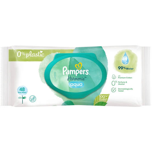 Pampers Baby Wipes Aqua 48pc