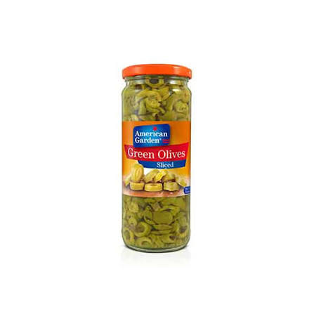 American Garden Green Olives Sliced -450g