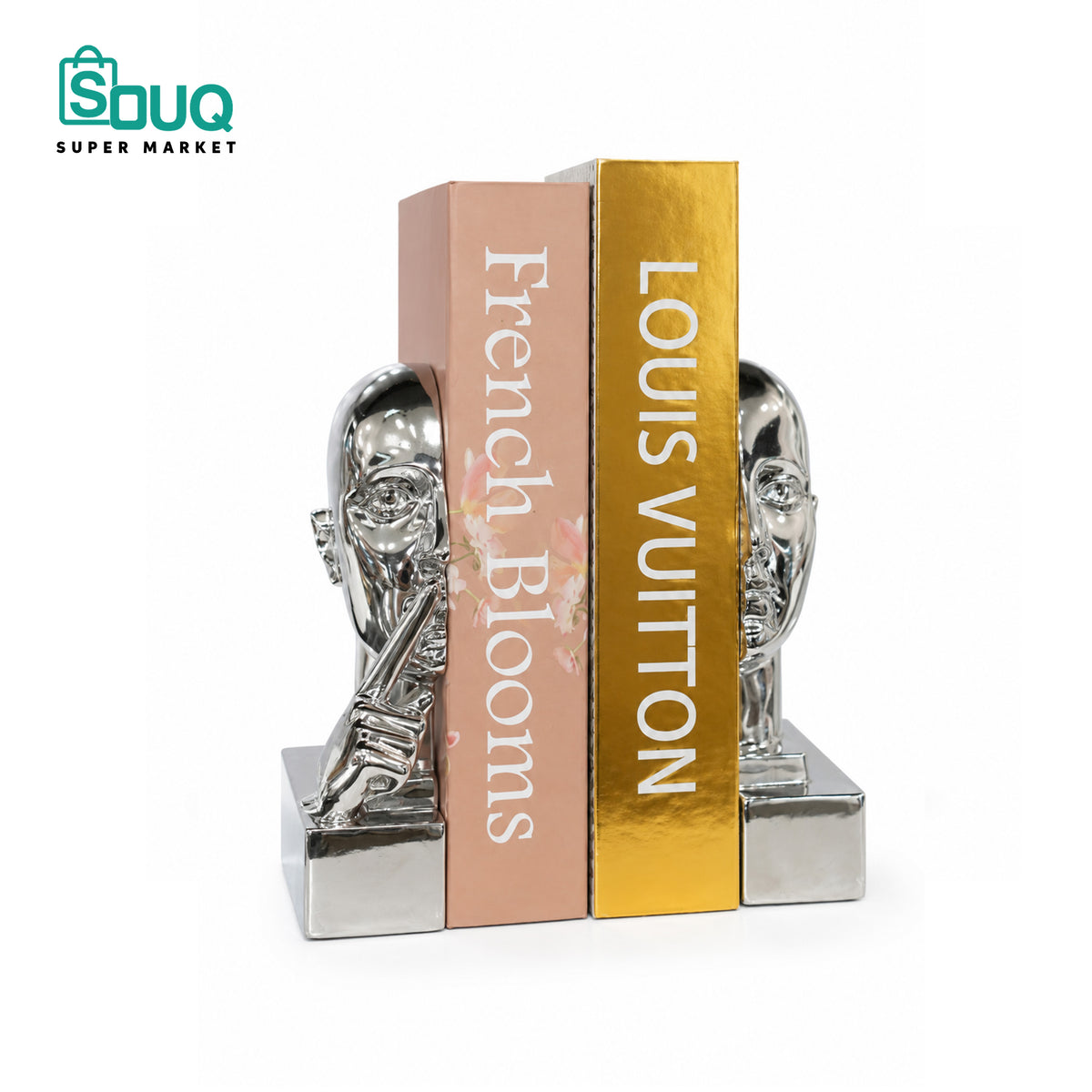 Book End Pair G&S Face (Books not included)