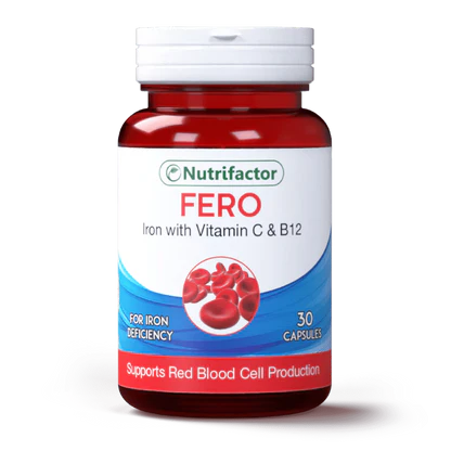 Fero Iron,Vitamin C & B12 (Nutrifactor) 30s